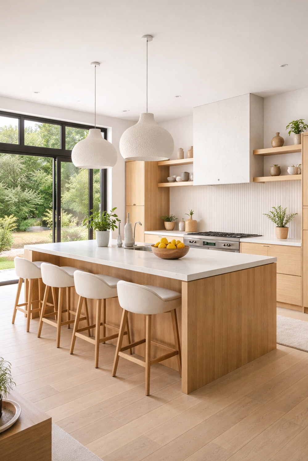 21 Ideas: Interior Design Trends for Kitchens in 2026 - Natural Wood Cabinets Bring Kitchen Warmth - These natural wood cabinets bring warmth to the...