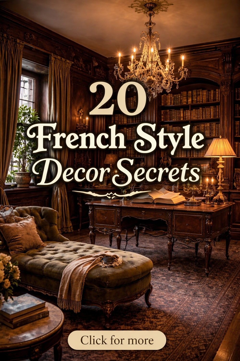20 Dark Academia French Style Decor Secrets - Bookshelves Steal the Dark Academia Show - The bookshelves steal the show, packed tight with...