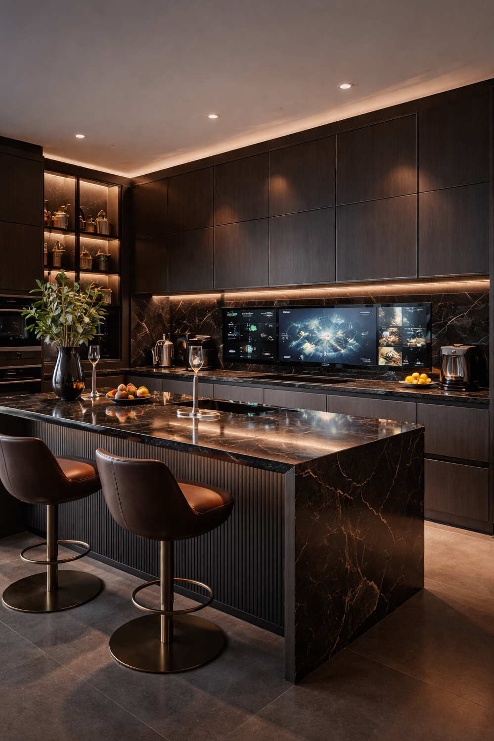 21 Ideas: Interior Design Trends for Kitchens in 2026 - Touchscreen Backsplash Grabs Kitchen Attention - The touchscreen backsplash really grabs your attention. It's...