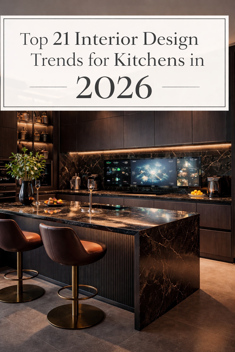 21 Ideas: Interior Design Trends for Kitchens in 2026 - Slick Touchscreen Backsplash: 2026 Kitchens - Interior Design Trends for Kitchens in 2026 21...