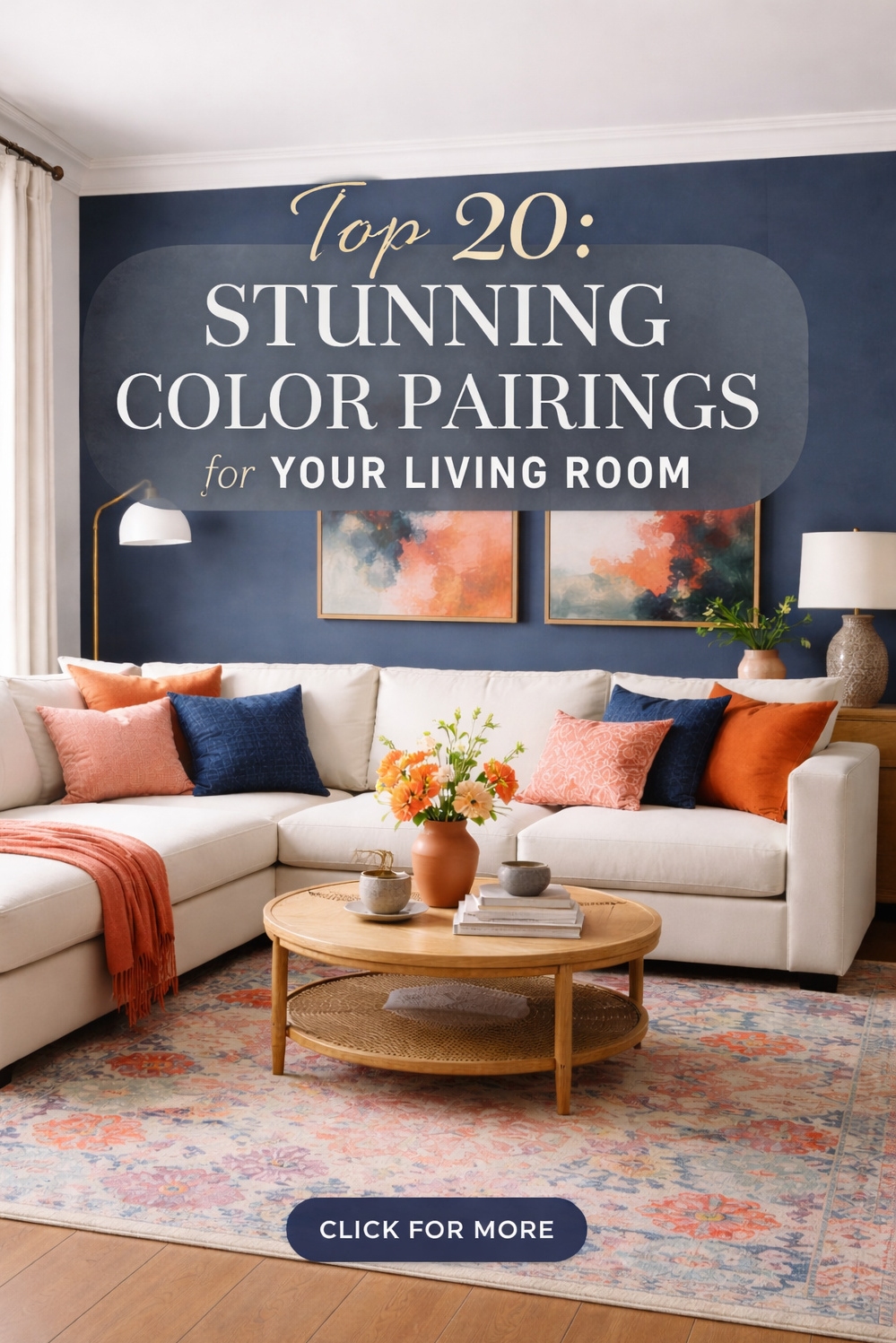 20 Ideas for Stunning Color Pairings for Your Living Room - Cream Sofas: Soft Color Pairings - These cream sofas look so soft you could...