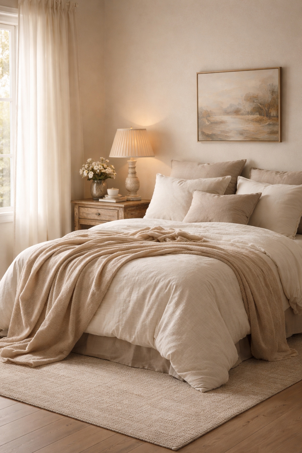 21 Ways Quiet Luxury Achieving Home Decor Elegance on a Dime - Soft Layered Bedding: Elegant Home Looks - The layered bedding looks so soft you want...