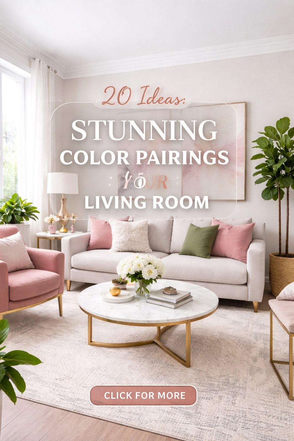 20 Ideas for Stunning Color Pairings for Your Living Room - Light Gray Walls: Airy Color Feels - These light gray walls feel airy and calm,...