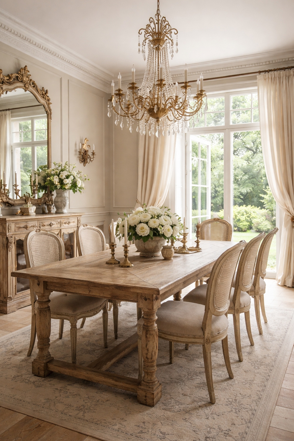 20 Dark Academia French Style Decor Secrets - Curved Chair Backs Invite French Style - These french chairs invite you to sit and...