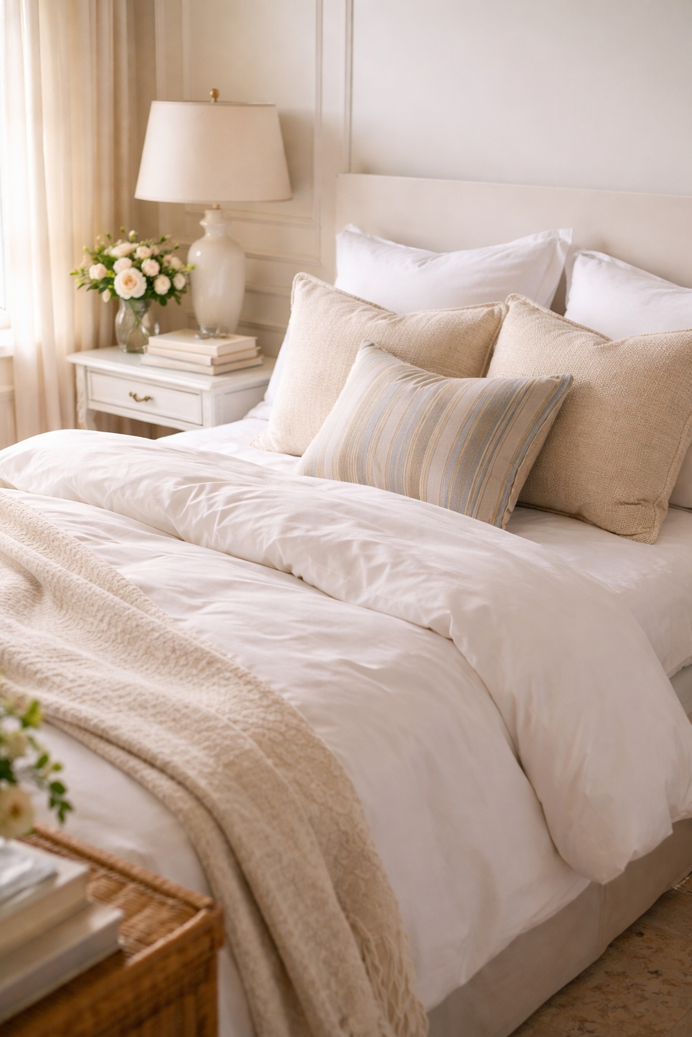 16 Nancy Meyers Interiors Style Examples For Your House - Crisp White Linens: Meyers Style - These crisp, white linens practically beg you to...