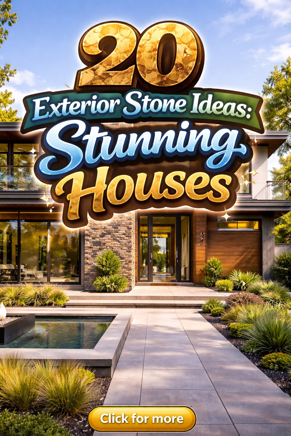 20 Stunning Houses: Stone Exterior Design Ideas - Stone Houses: Partial Exterior Grabs Attention - 20 Exterior Stone Ideas: Stunning Houses The partial...