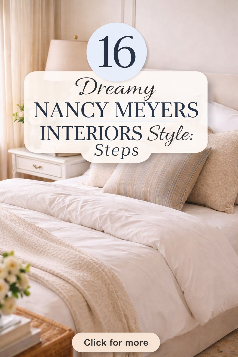 16 Nancy Meyers Interiors Style Examples For Your House - Crisp White Linens: Sink Right In - These crisp white linens practically beg you to...