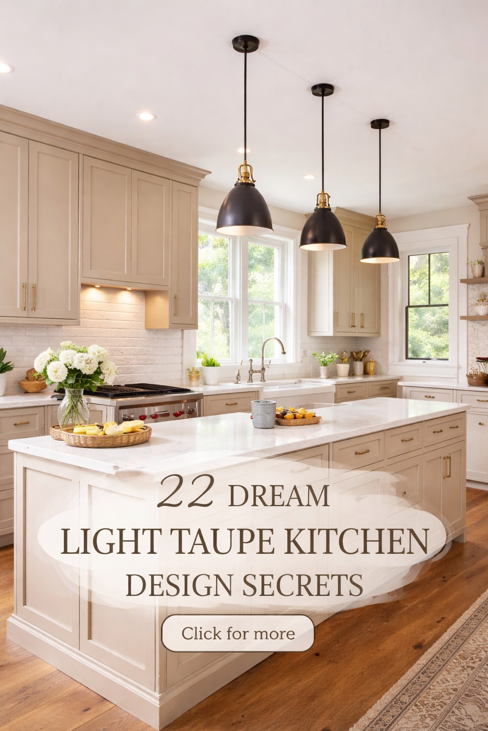 22 Light Taupe Kitchens Ideas That Are Trending in 2026 - Light Taupe Kitchen: Farmhouse Sink Star - The star here is the light taupe kitchen's...