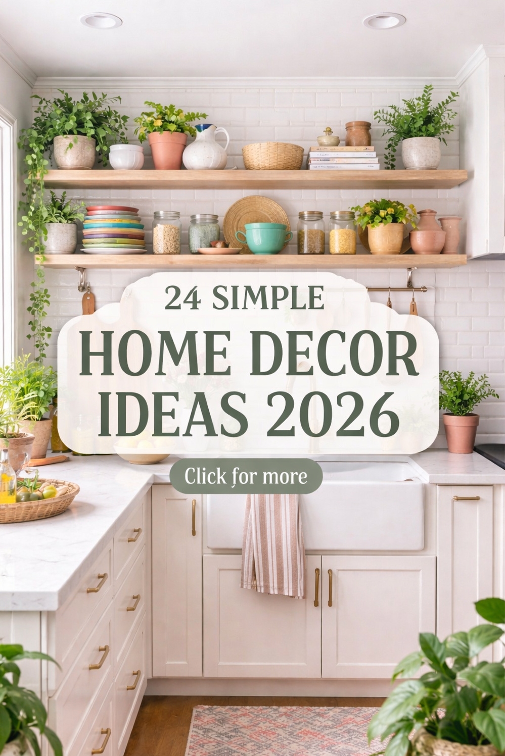 24 Home Decor Ideas to Refresh 2026 - Stylish Open Shelves: Decor 2026 - These open shelves feel both stylish and practical....