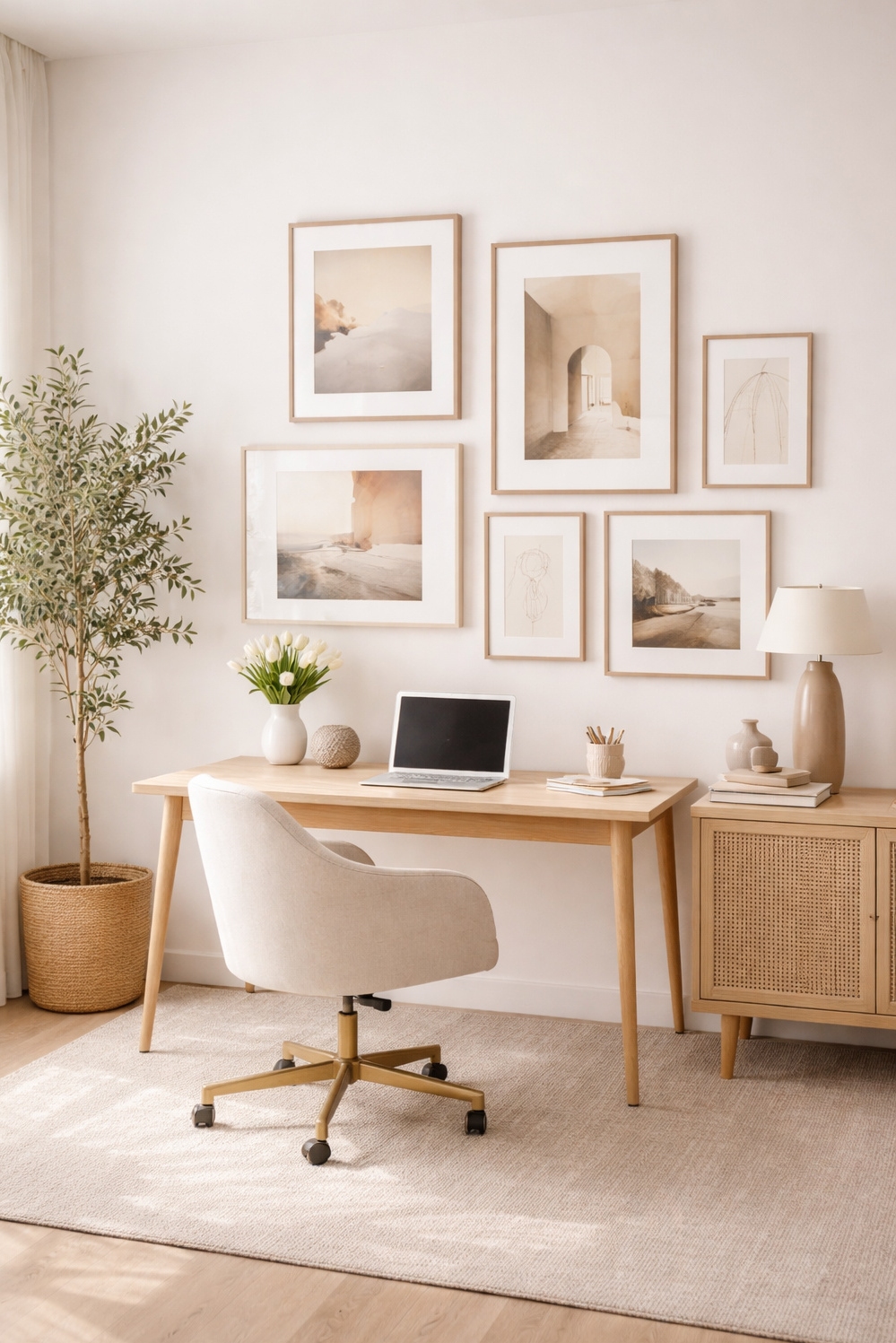 24 Home Decor Ideas to Refresh 2026 - Stylish Office: Clean Decor Ideas - The minimalist desk anchors this **stylish** **home** **office**,...