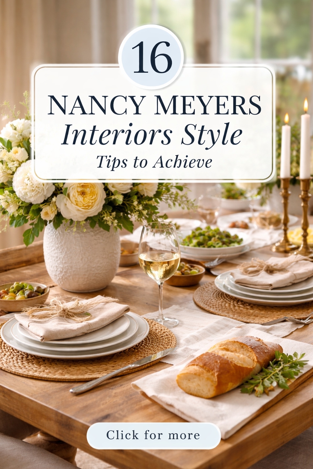 16 Nancy Meyers Interiors Style Examples For Your House - Casually Draped Linen Napkins Speak - These linen napkins, casually draped on the table,...