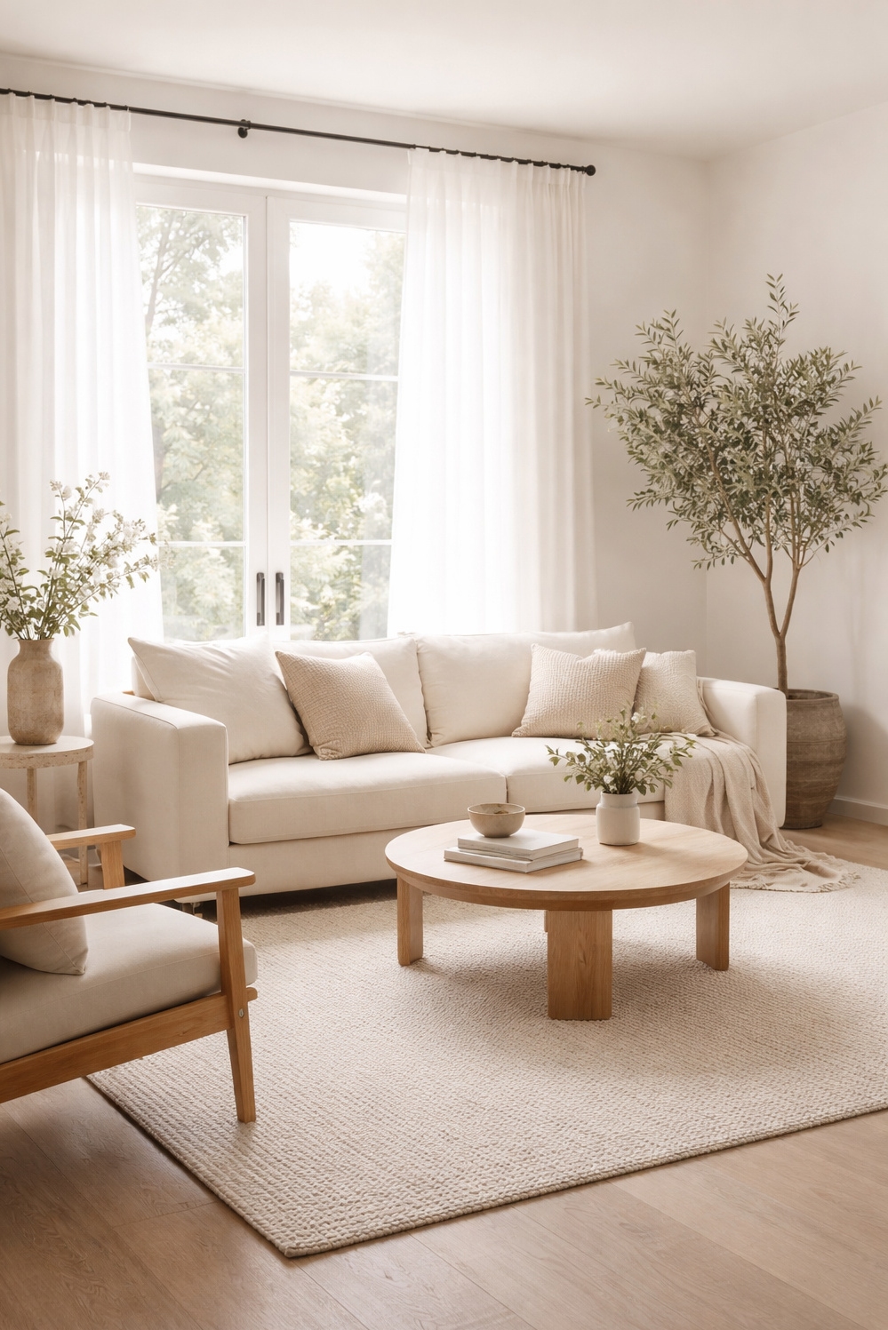 21 Ways Quiet Luxury Achieving Home Decor Elegance on a Dime - Linen Drapes Practically Whisper Elegance - These linen drapes practically whisper elegance. They pool...