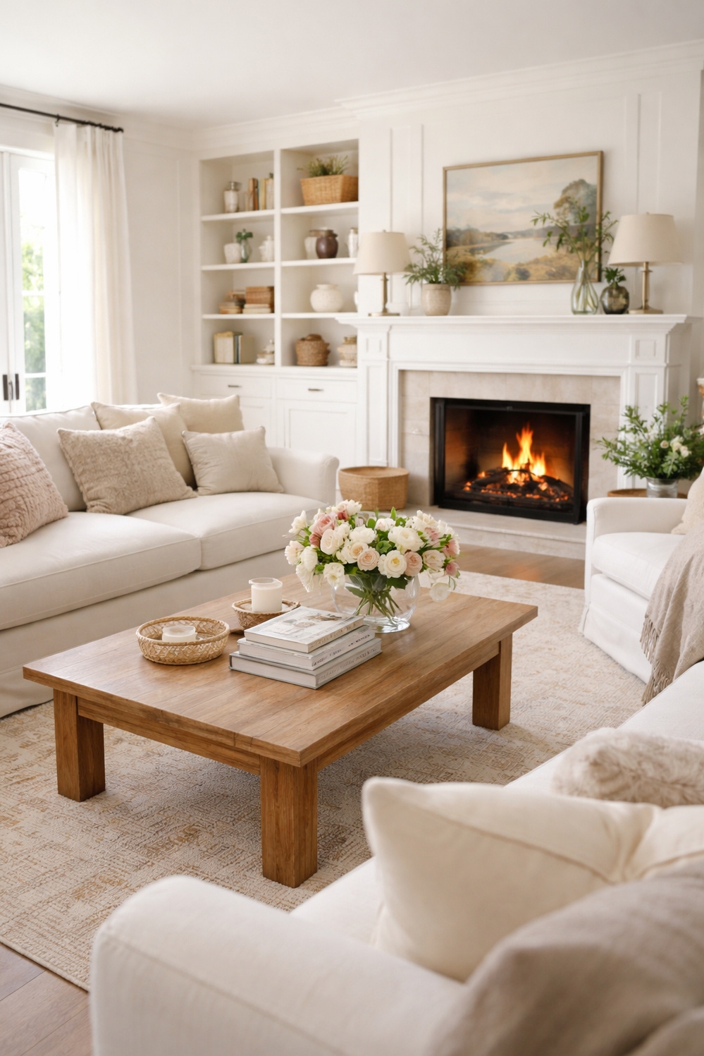 16 Nancy Meyers Interiors Style Examples For Your House - Comfortable Sofa: Nancy Meyers Looks - The sofa looks so inviting. Its large, comfortable...