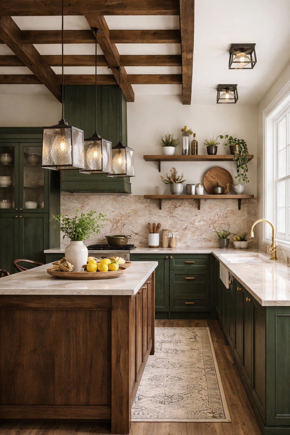 18 Ways to Illuminate with Textured Farmhouse Kitchen Lights - Textured Glass Pendants Steal the Show - These textured glass pendant lights steal the show...