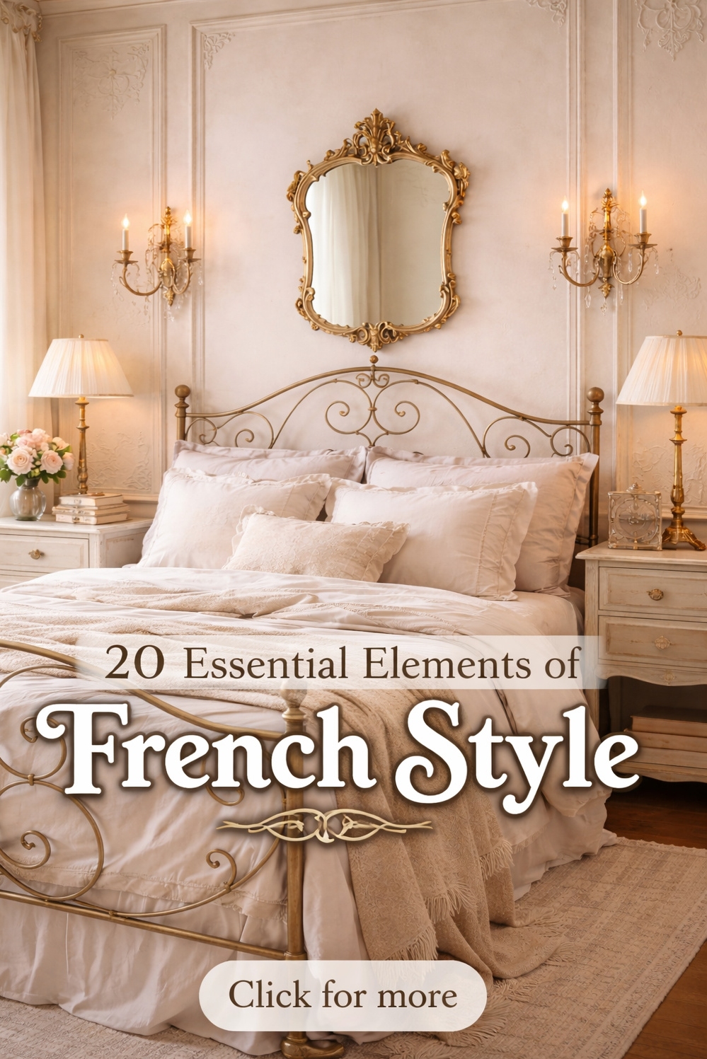 20 Dark Academia French Style Decor Secrets - Serene Bedroom Scene: French Style - This french style bedroom, in a close shot,...