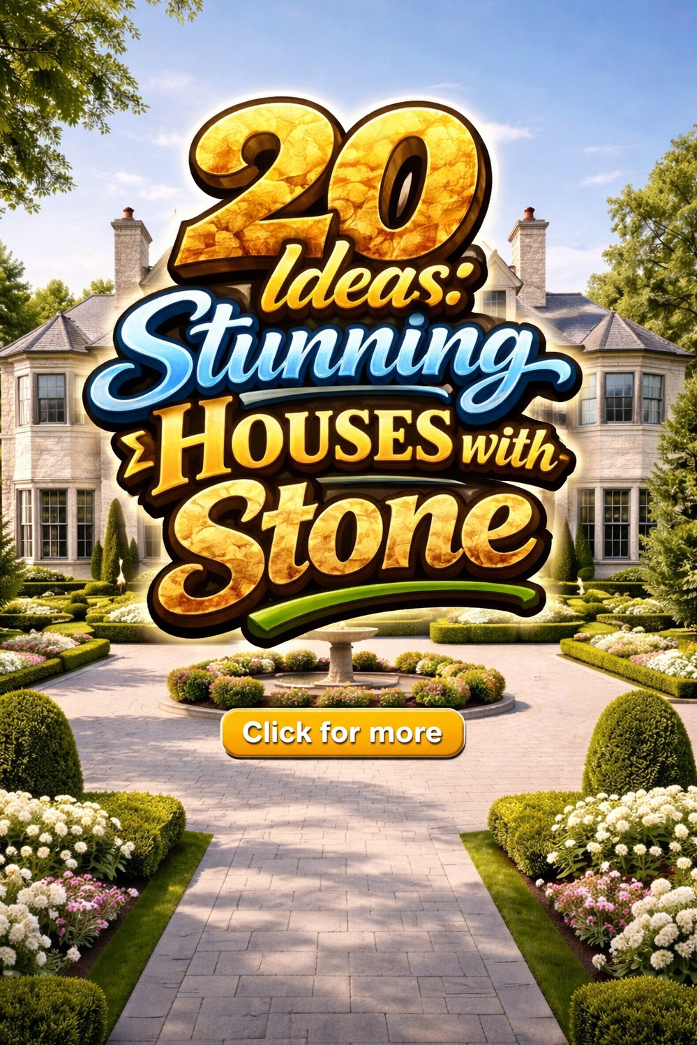 20 Stunning Houses: Stone Exterior Design Ideas - Light Stone Gives Grand House Form - 20 Ideas: Stunning Houses with Stone The light...