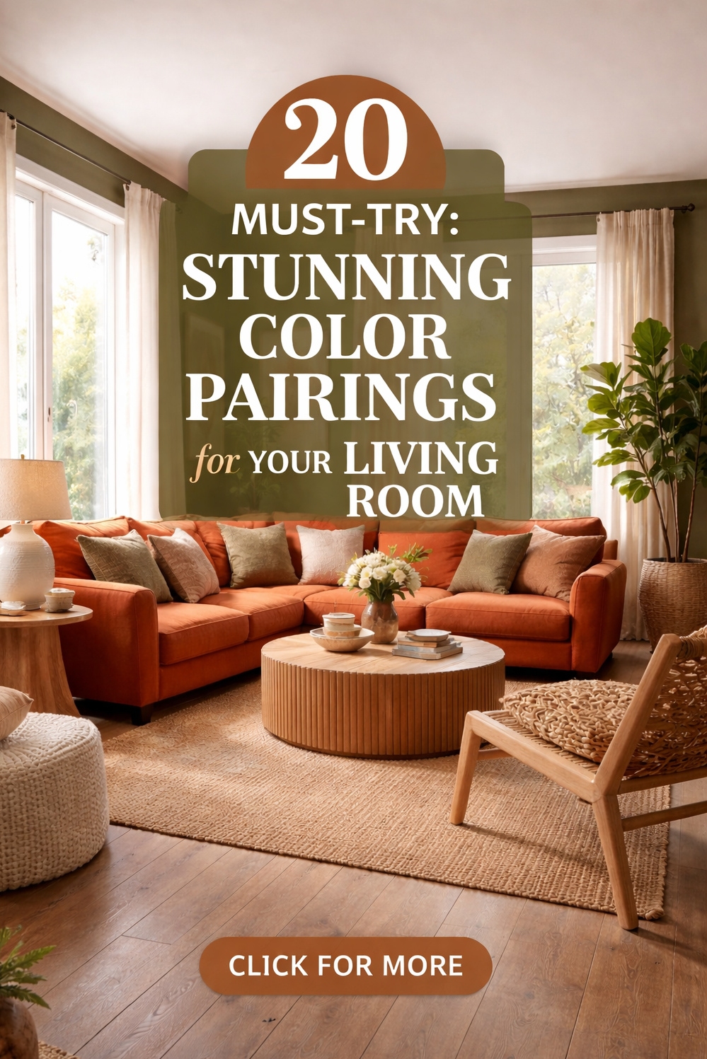 20 Ideas for Stunning Color Pairings for Your Living Room - Olive Green Walls: Inviting Color - These olive green walls feel so smooth and...