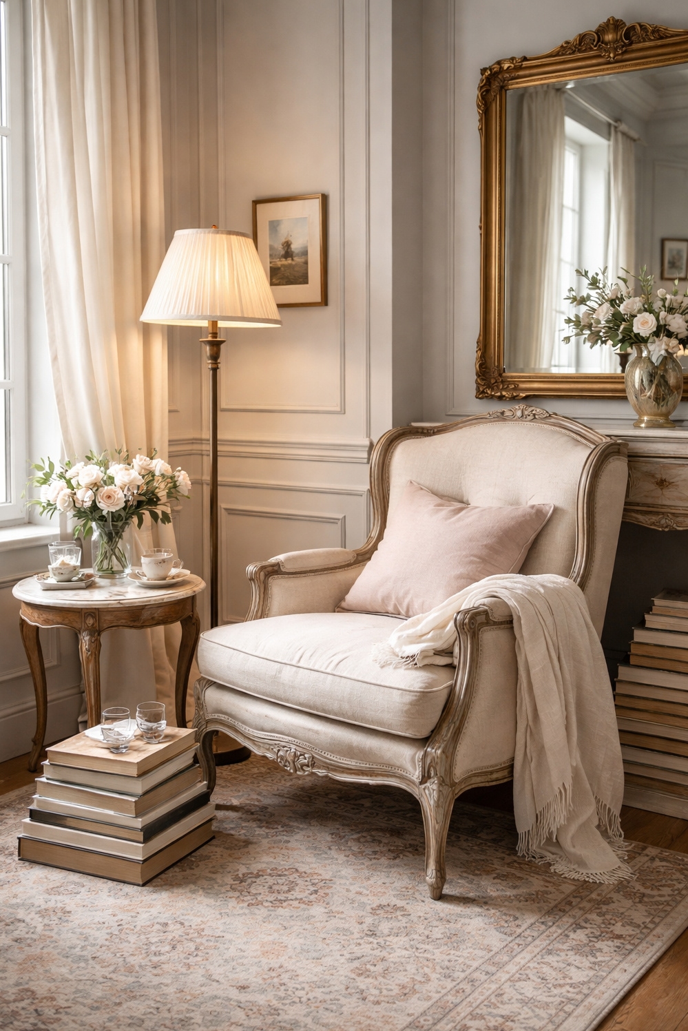 20 Dark Academia French Style Decor Secrets - French Style: Inviting Armchair Looks - This french style armchair looks so inviting. The...