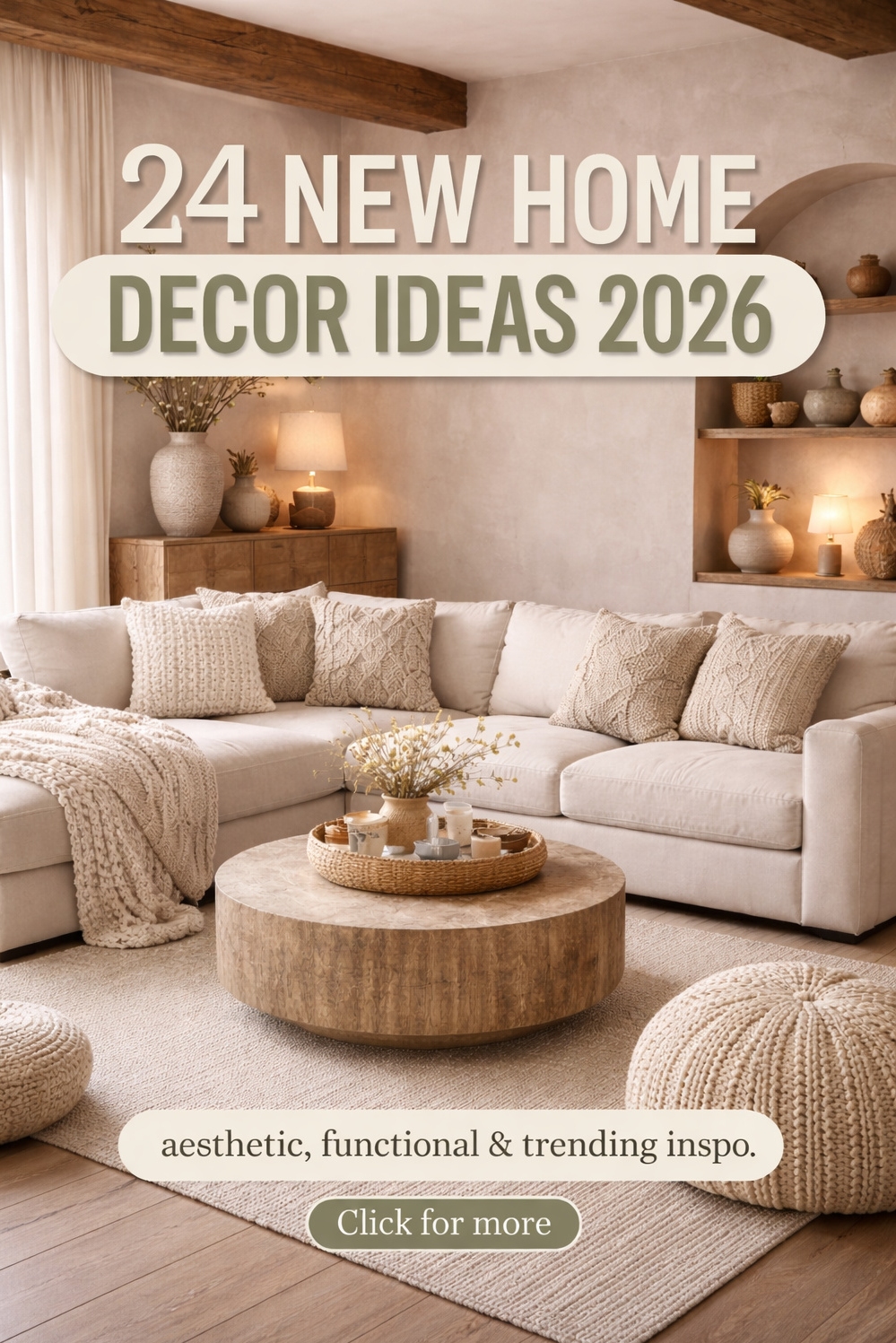 24 Home Decor Ideas to Refresh 2026 - Crochet Accents: Handmade Charm, Modern Touch - These crochet accents add a touch of handmade...