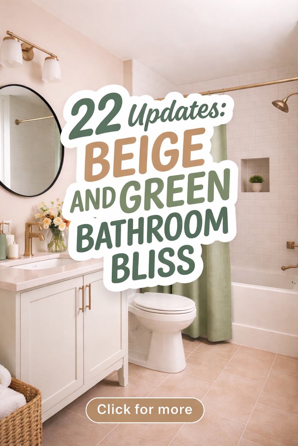 22 Ideas for a Tranquil Beige and Green Bathroom - Soft Color: Warm, Inviting Walls - These beige walls feel warm and inviting, don't...