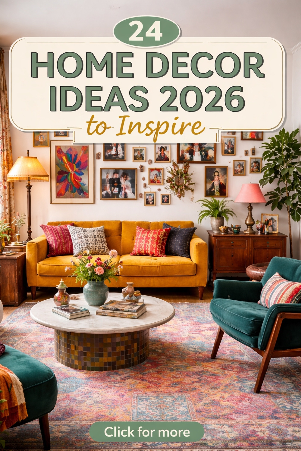 24 Home Decor Ideas to Refresh 2026 - Gallery Wall Grabs Attention Right Away - The gallery wall grabs your attention right away....
