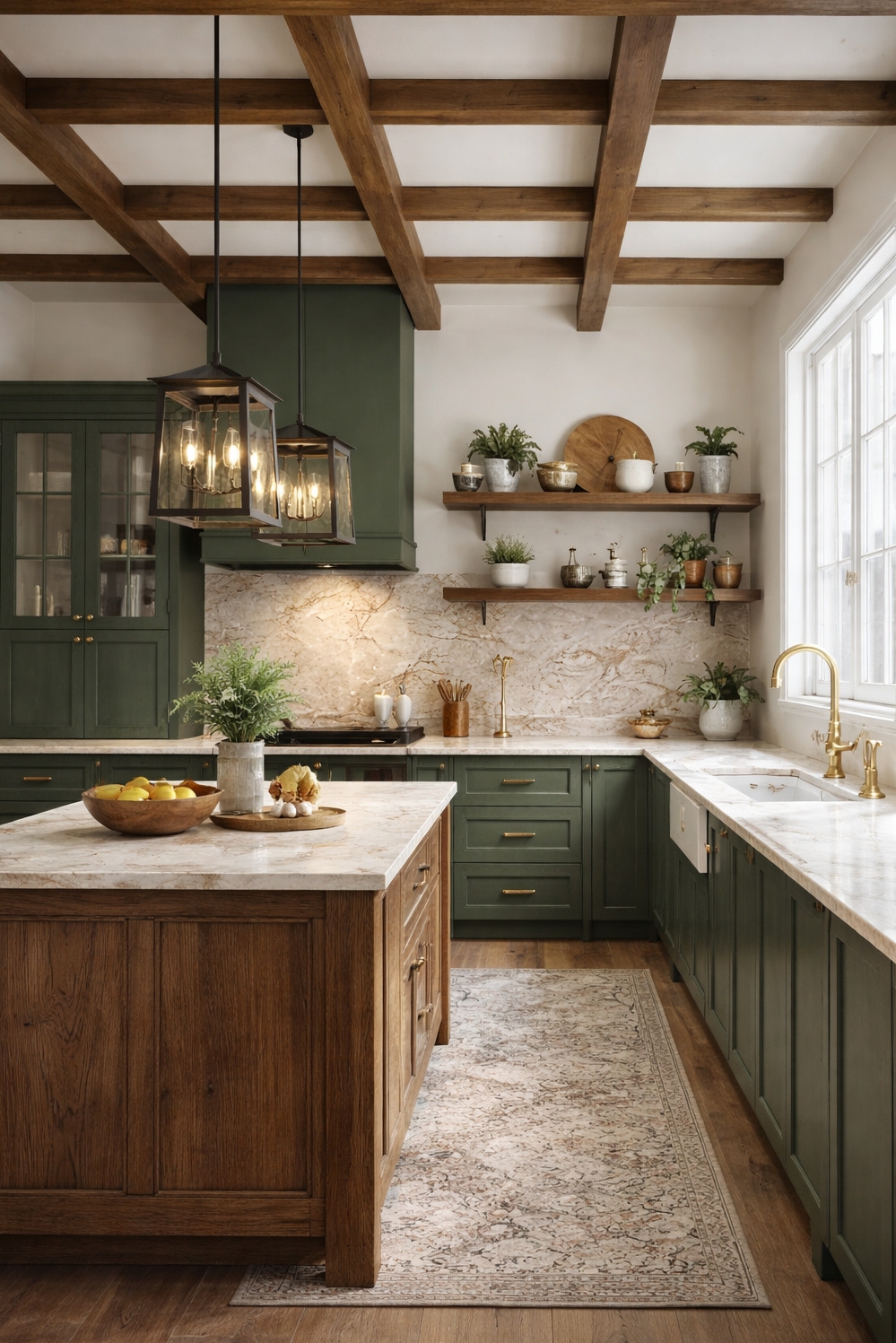18 Ways to Illuminate with Textured Farmhouse Kitchen Lights - Woven Pendants Steal the Farmhouse Show - These textured lights steal the show in this...