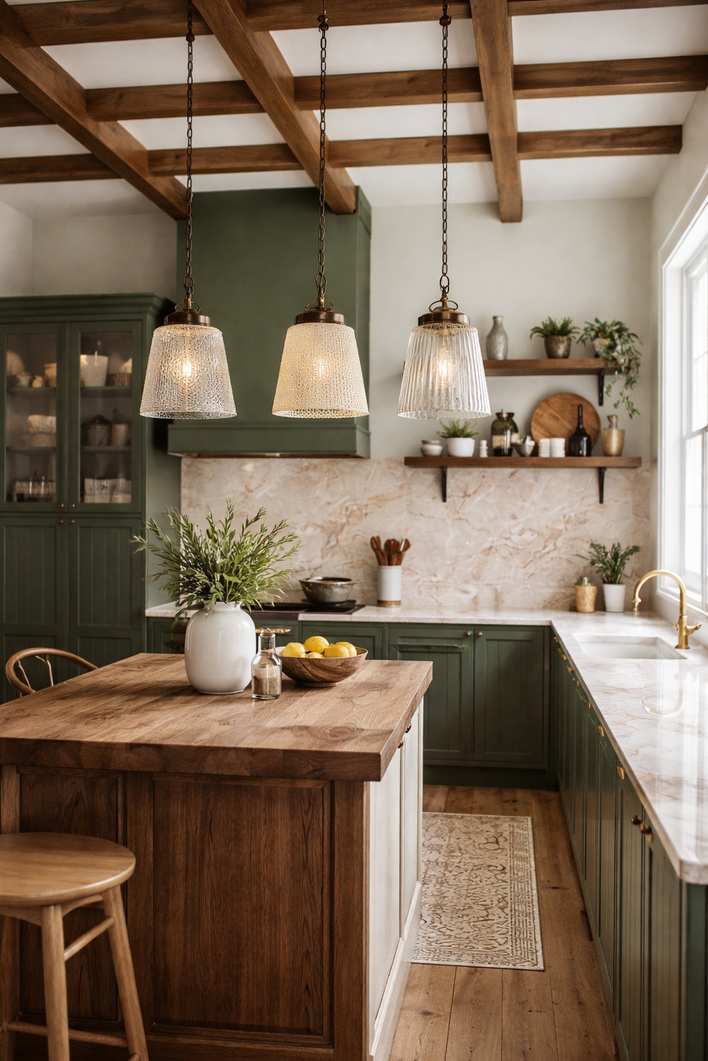 18 Ways to Illuminate with Textured Farmhouse Kitchen Lights - Textured Shades Grab Farmhouse Light Attention - These textured farmhouse kitchen lights grab your attention...