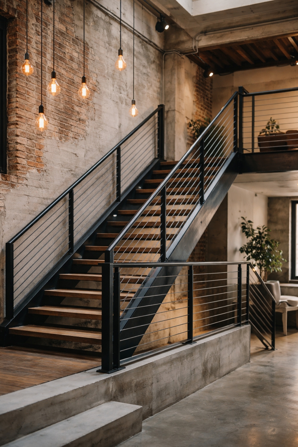 Black metal stair railings - Dark Metal Railings Grab Attention - These black metal stair railings really grab your...