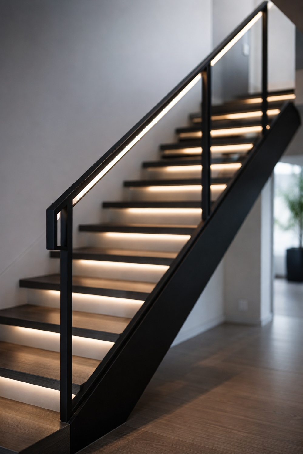 Black metal stair railings - Black Metal Railings: A Sharp Look - These black metal stair railings look so sharp....