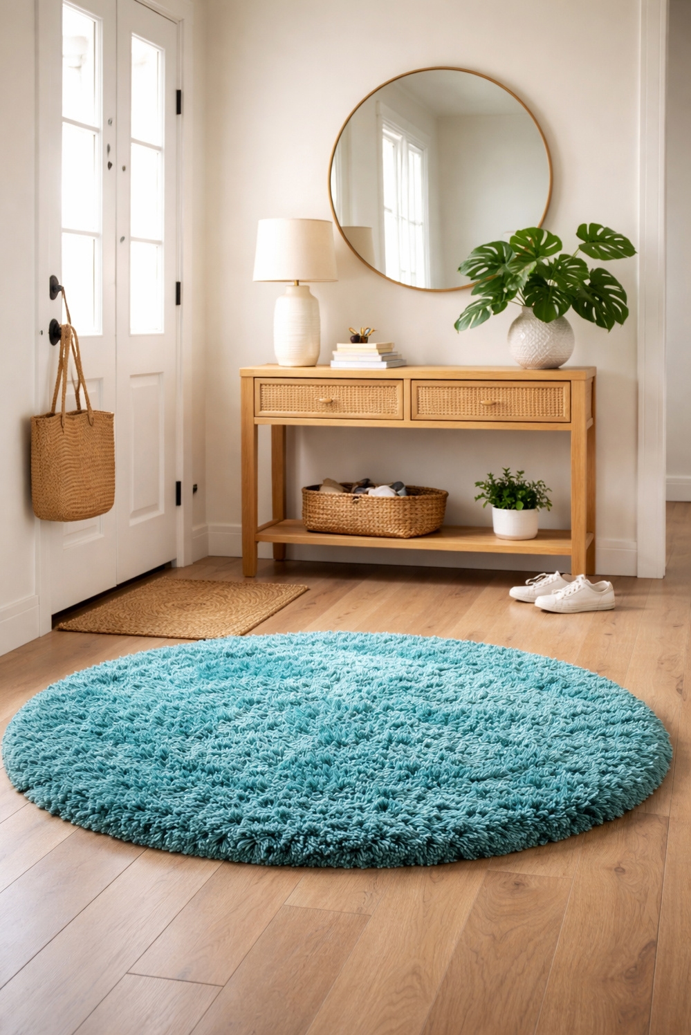 shaggy area rug ideas - Circular Shaggy Rugs Grab Attention - These shaggy area rug ideas featuring a small,...