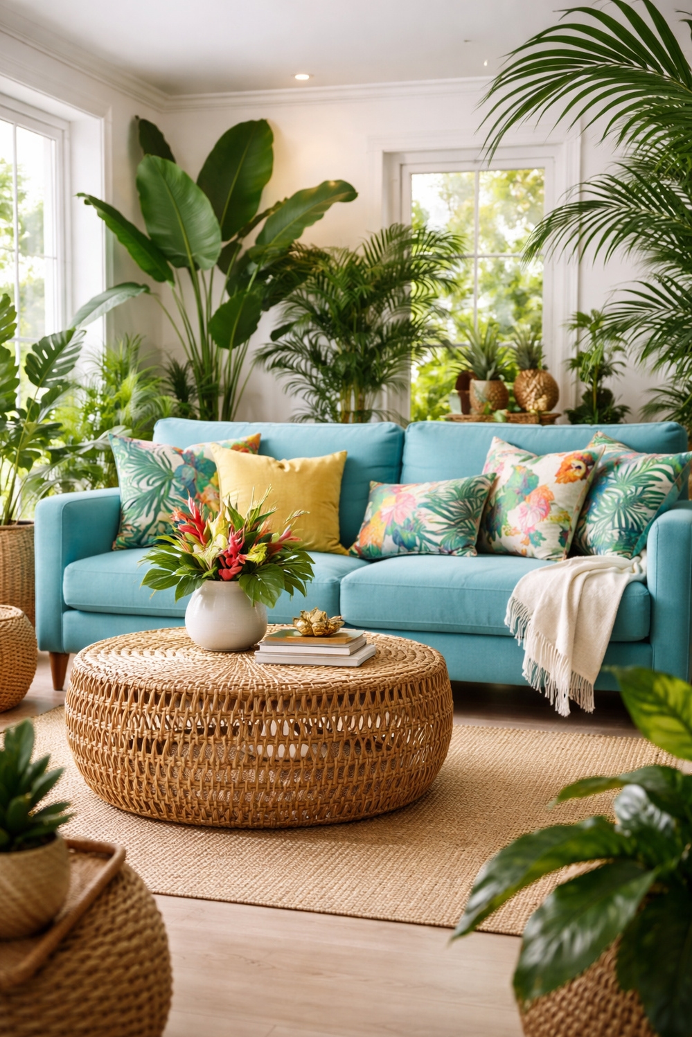 turquoise living room decor - Tropical Throw Pillows Grab Attention - These tropical throw pillows really grab your attention....