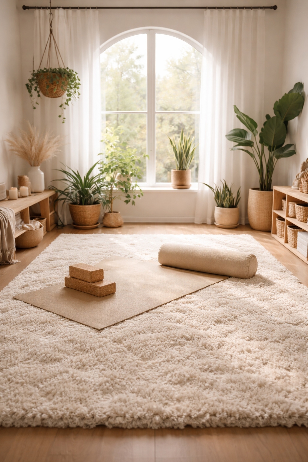 shaggy area rug ideas - Thick Pile Shag: Bright Yoga Studio - These shaggy area rug ideas are showcased in...