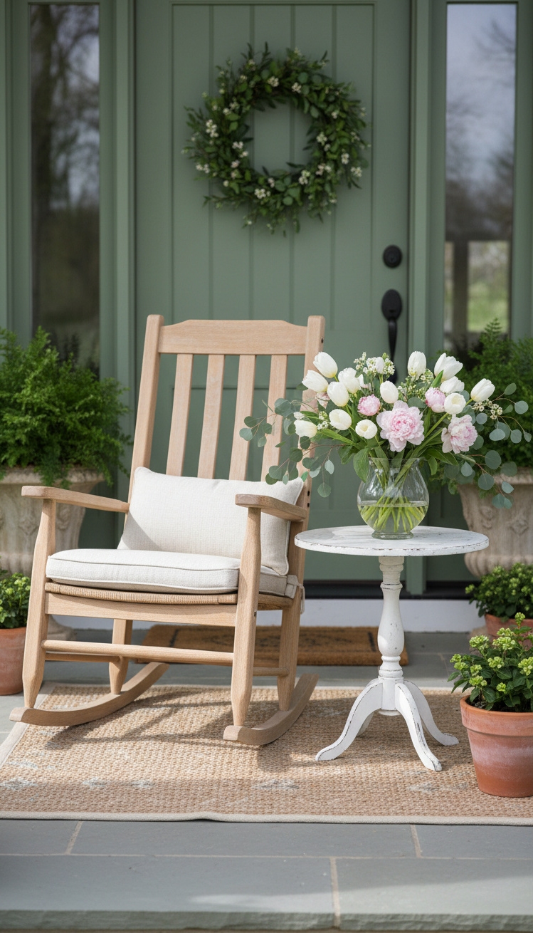 spring front porch ideas - Fresh Flowers Bring Porch to Life - These fresh-cut flowers bring the whole simple spring...