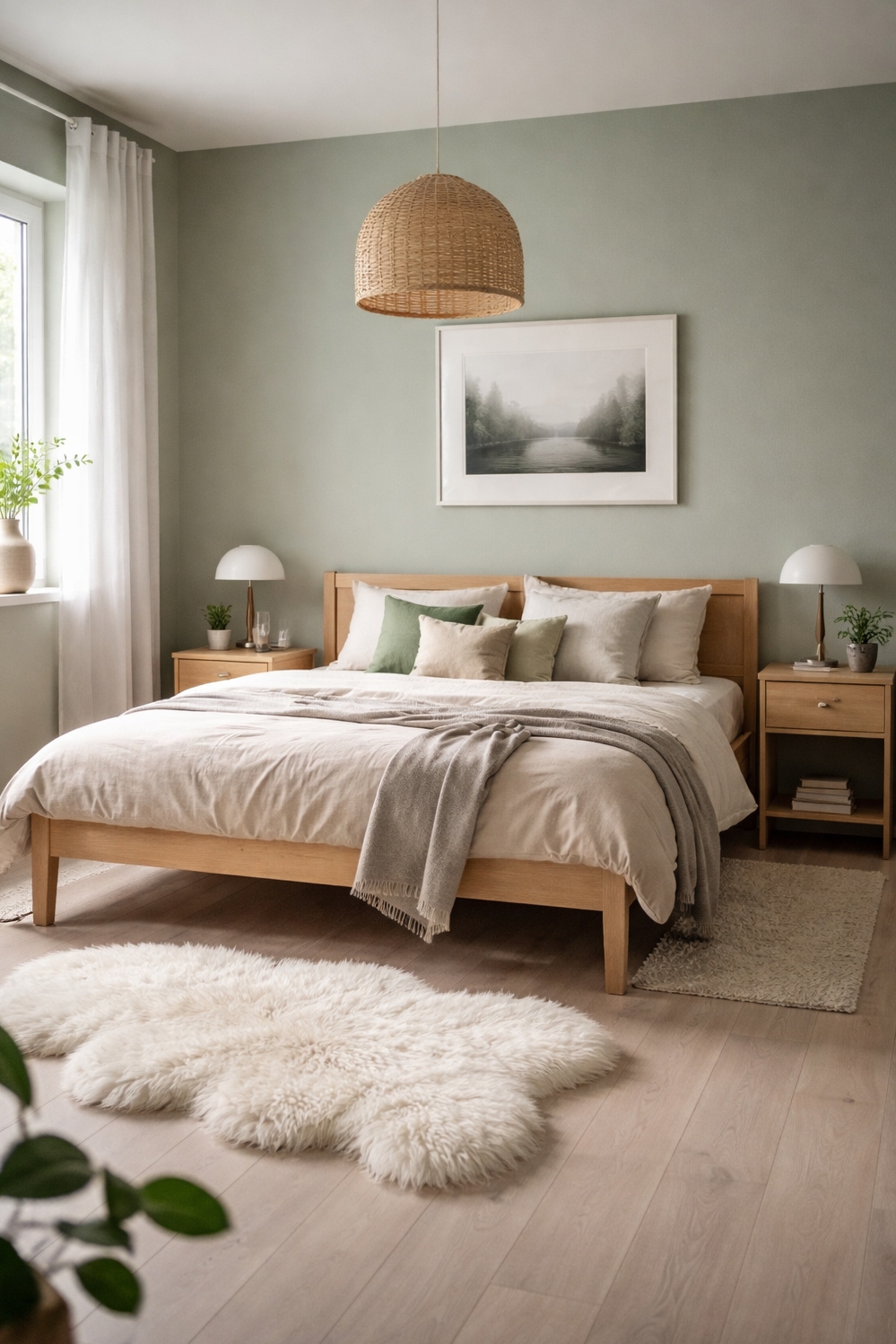 green layout for bedroom - Soft Textures Invite Calm Bedroom Mood - These soft textures invite you to sink into...