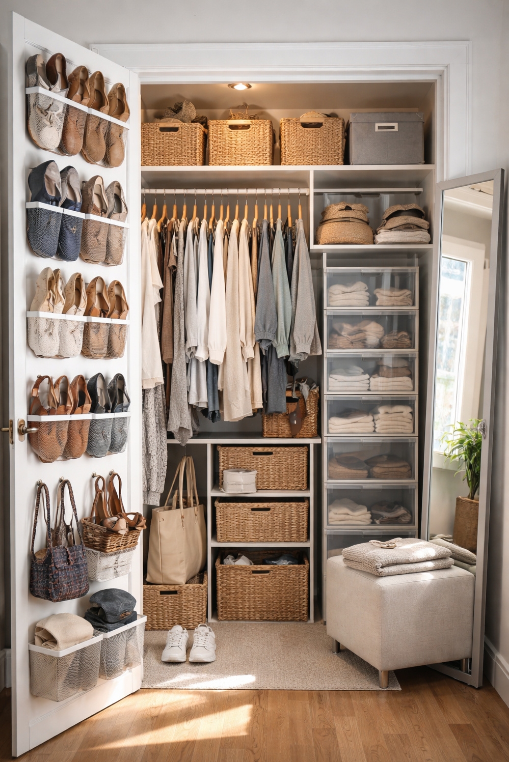 closet organization solutions - Smart Over-the-Door Closet Organizers - These over-the-door organizers are a smart move. They...