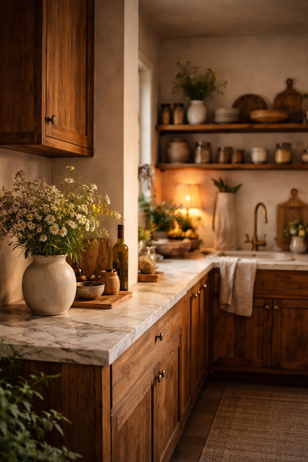 16 Ways to Design a Gorgeous earthy kitchen - Earthy Kitchen: Wooden Cabinets Beg Touch - These wooden cabinets practically beg you to touch...