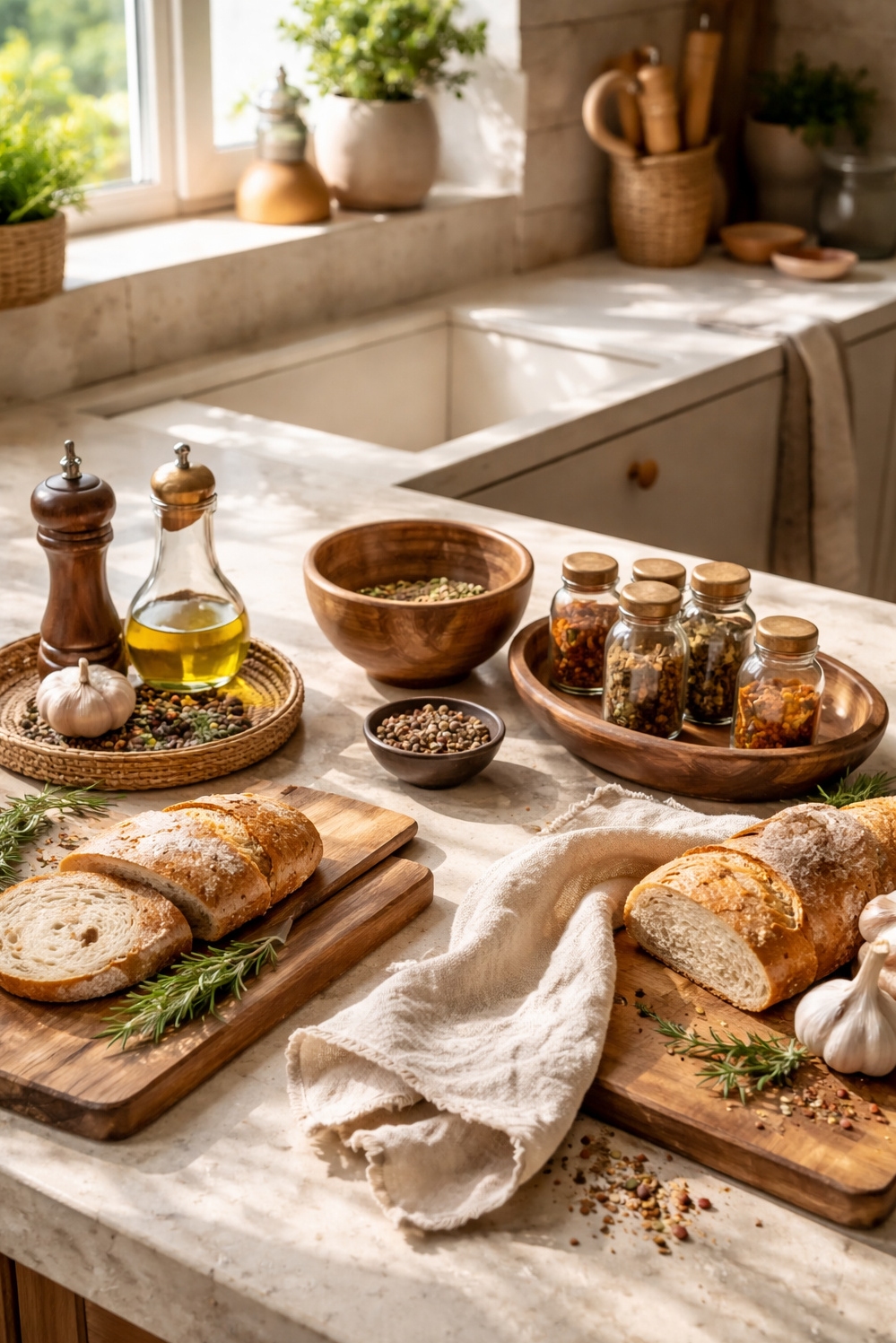 16 Ways to Design a Gorgeous earthy kitchen - Smooth Wooden Bowls: Earthy Kitchen Feel - These wooden bowls feel smooth and warm. The...