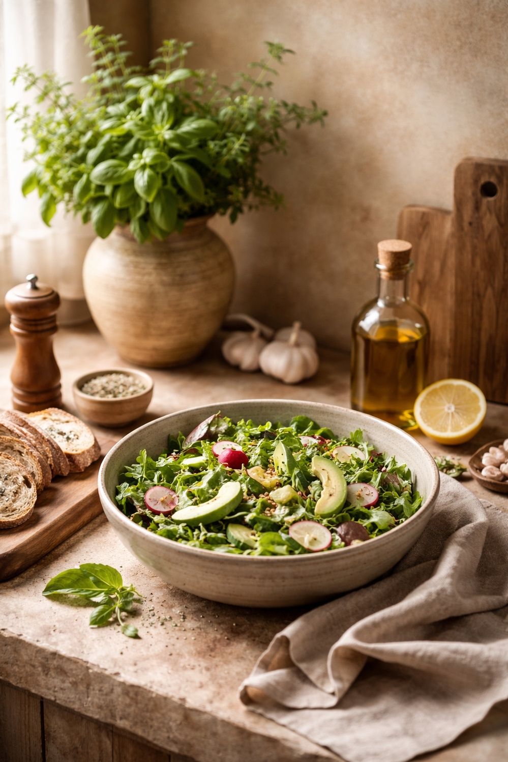 16 Ways to Design a Gorgeous earthy kitchen - Soft Green Cabinets: Earthy Kitchen - These cabinets, painted a soft, muted green, immediately...