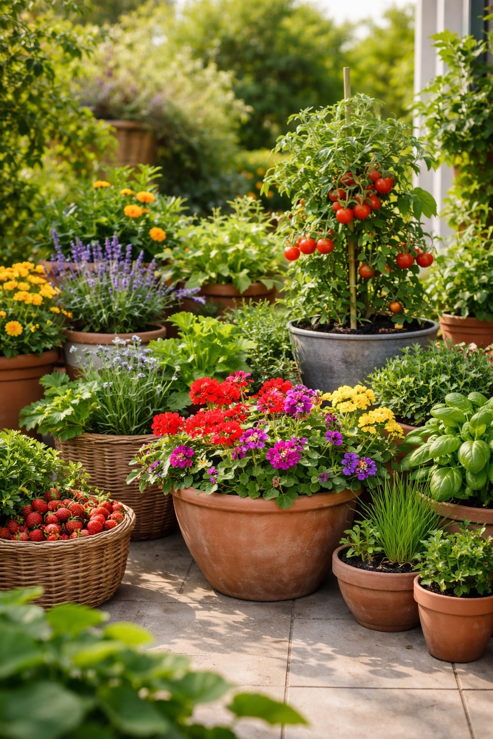 home garden landscaping ideas - Assorted Containers Create Charming Gardens - These assorted containers create a charming, miniature garden....