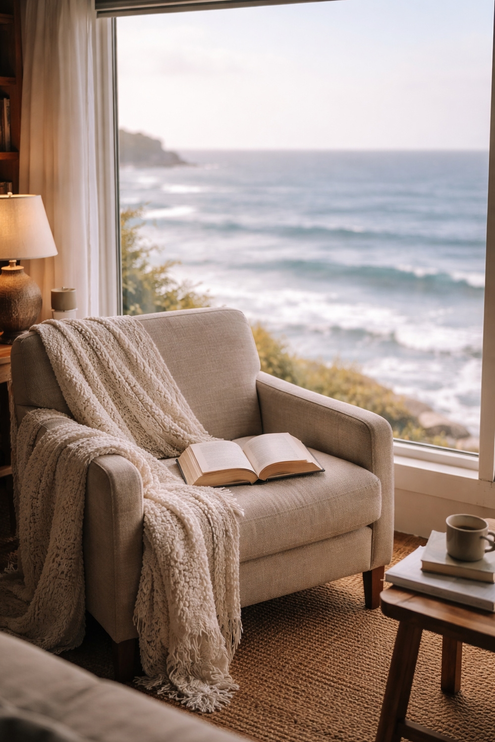 cosy reading rooms - Comfortable Armchair Looks to the Ocean - These cosy reading rooms look out to the...