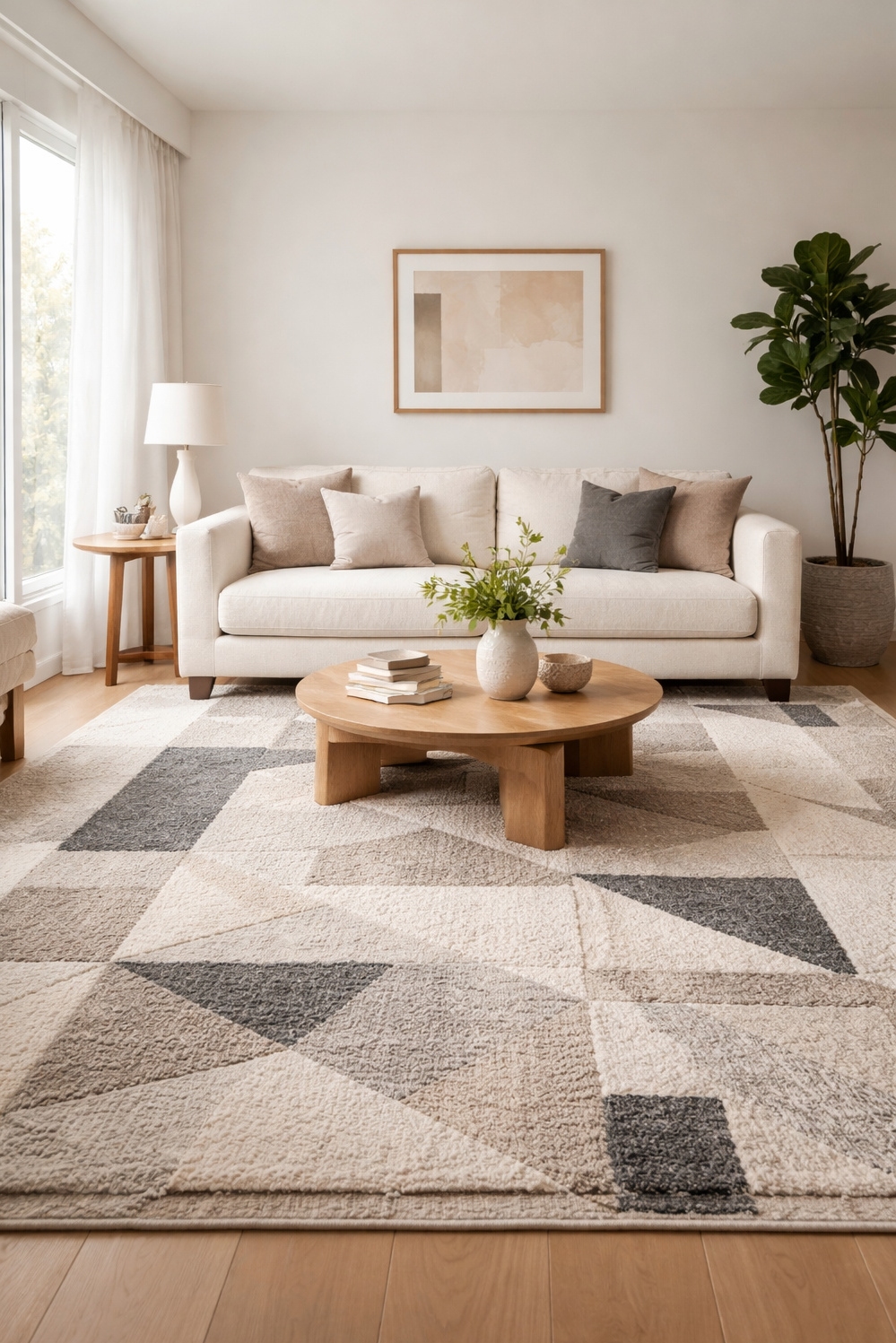 living room modern decor aesthetic - Neutral Rugs Pull Modern Room Together - These neutral rugs really pull a room together,...
