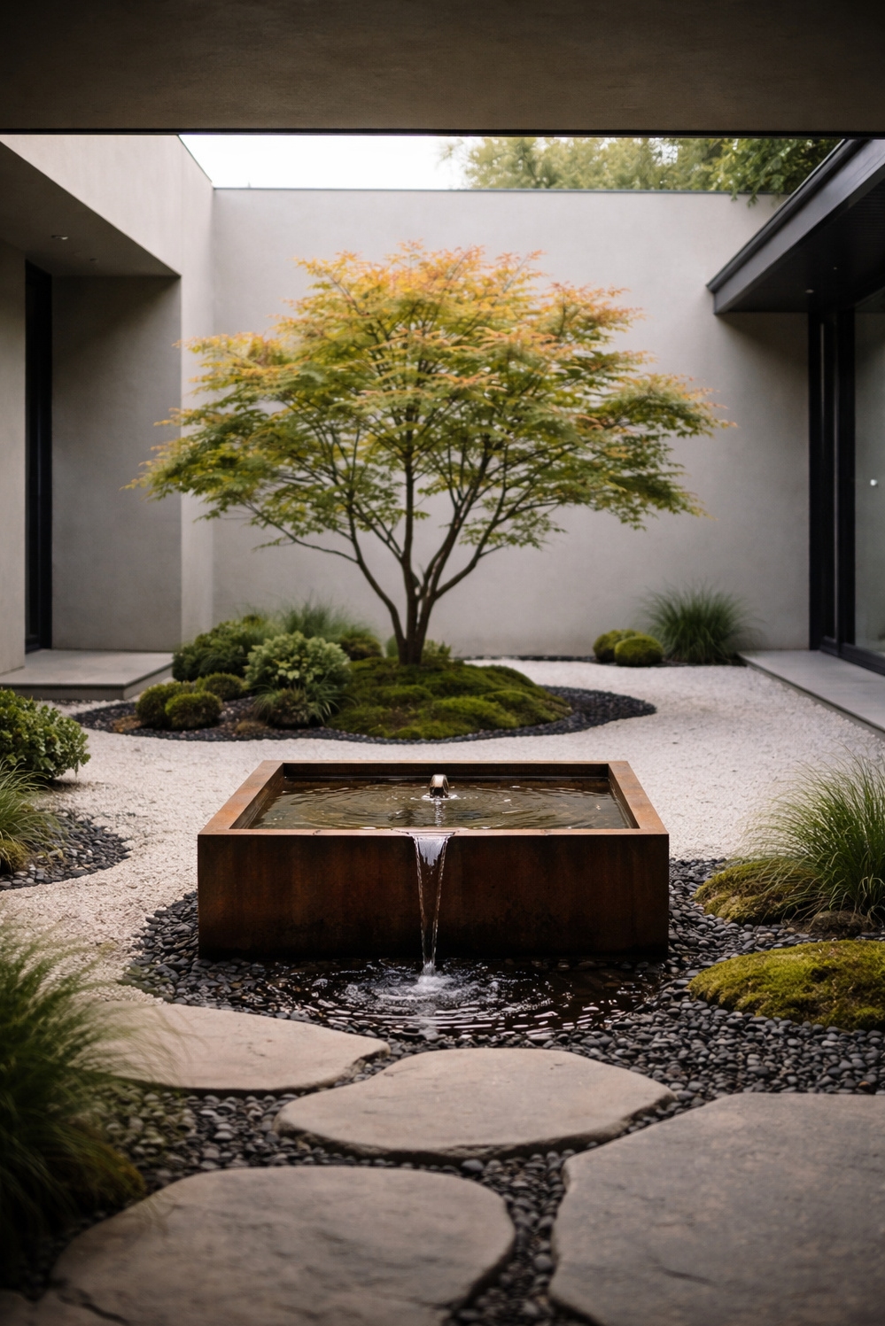 Modern landscape architecture - Minimalist Courtyard: Clean Gravel Gardens - These gravel gardens look so clean. The minimalist...