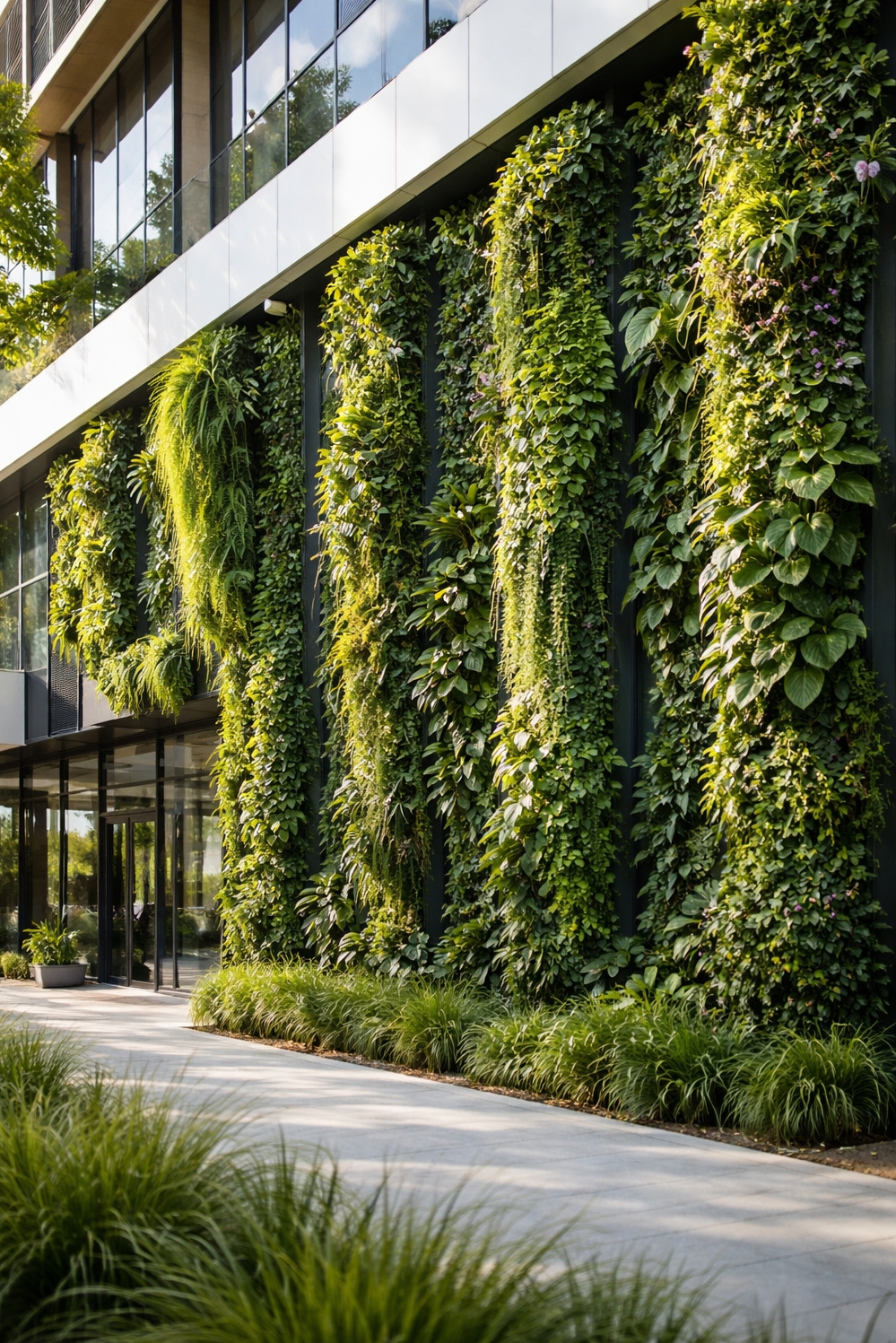 Modern landscape architecture - Green Walls Bring the Outside In - These green walls bring a bit of the...