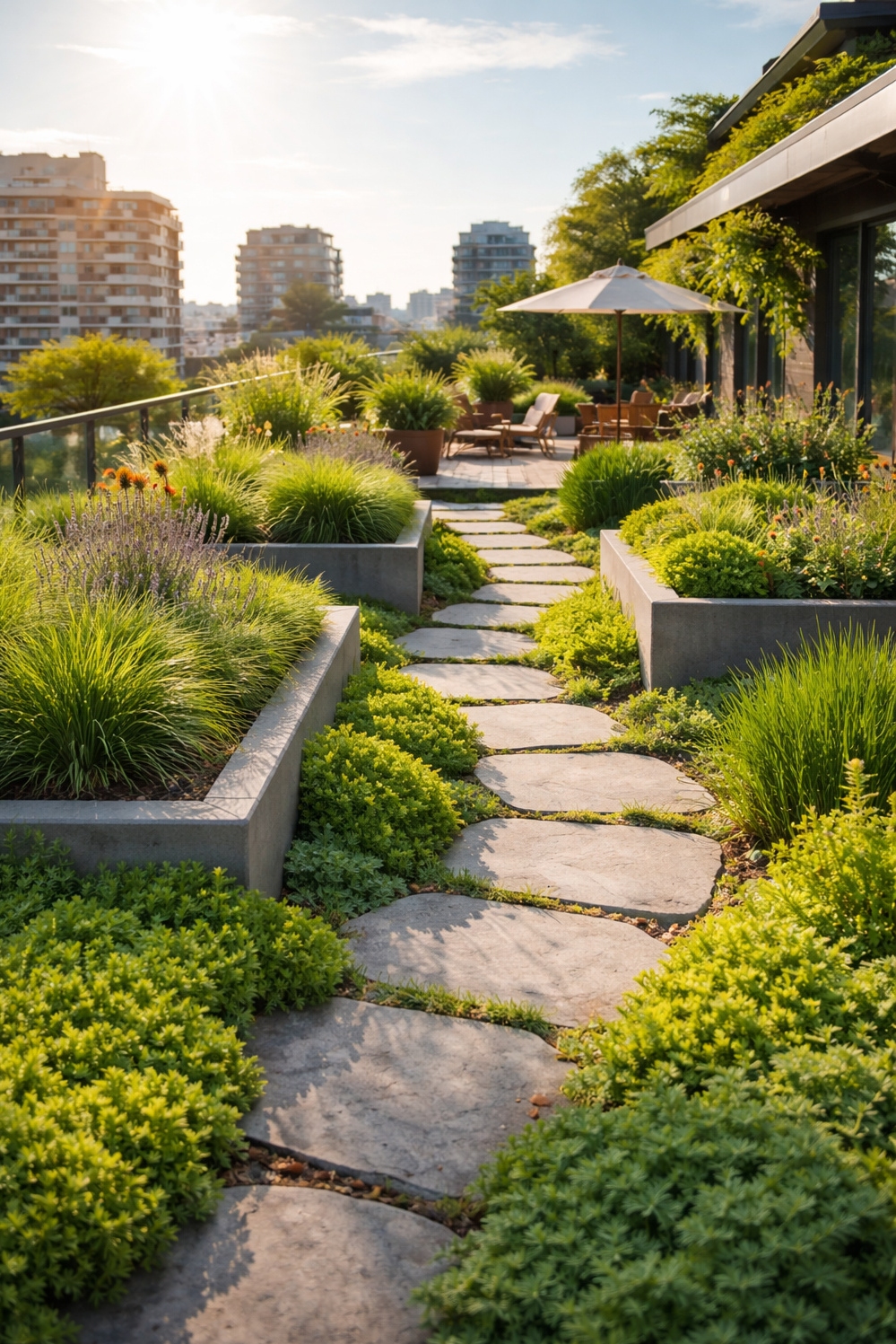 Modern landscape architecture - Modern Rooftop Garden: A Sweet Escape - This modern rooftop garden is a sweet escape....