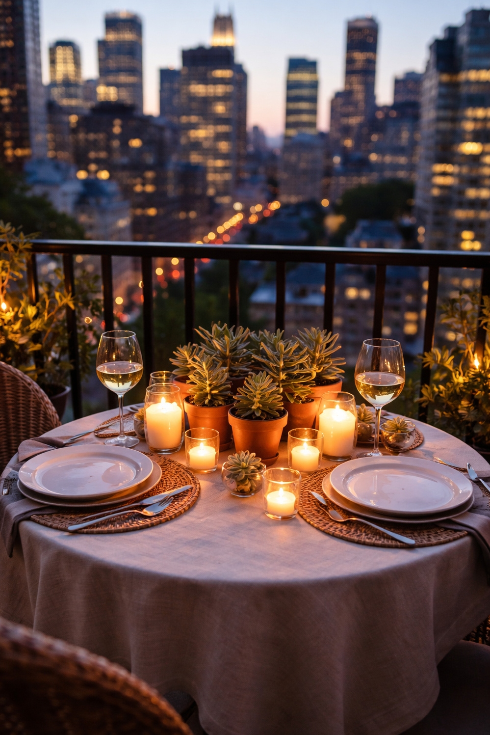 fun natural table settings - Terracotta Pots Bring Earthy Table Touch - These terracotta pots holding succulents bring a touch...
