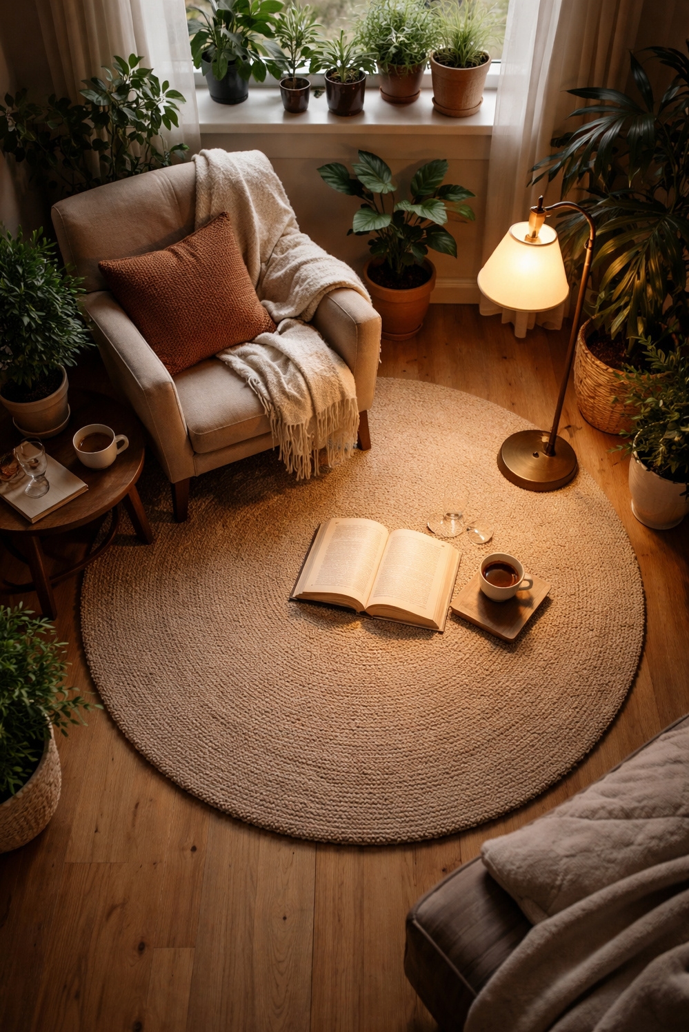 cosy reading rooms - Inviting Reading Rooms: An Overhead Shot - These cosy reading rooms, captured in an overhead...