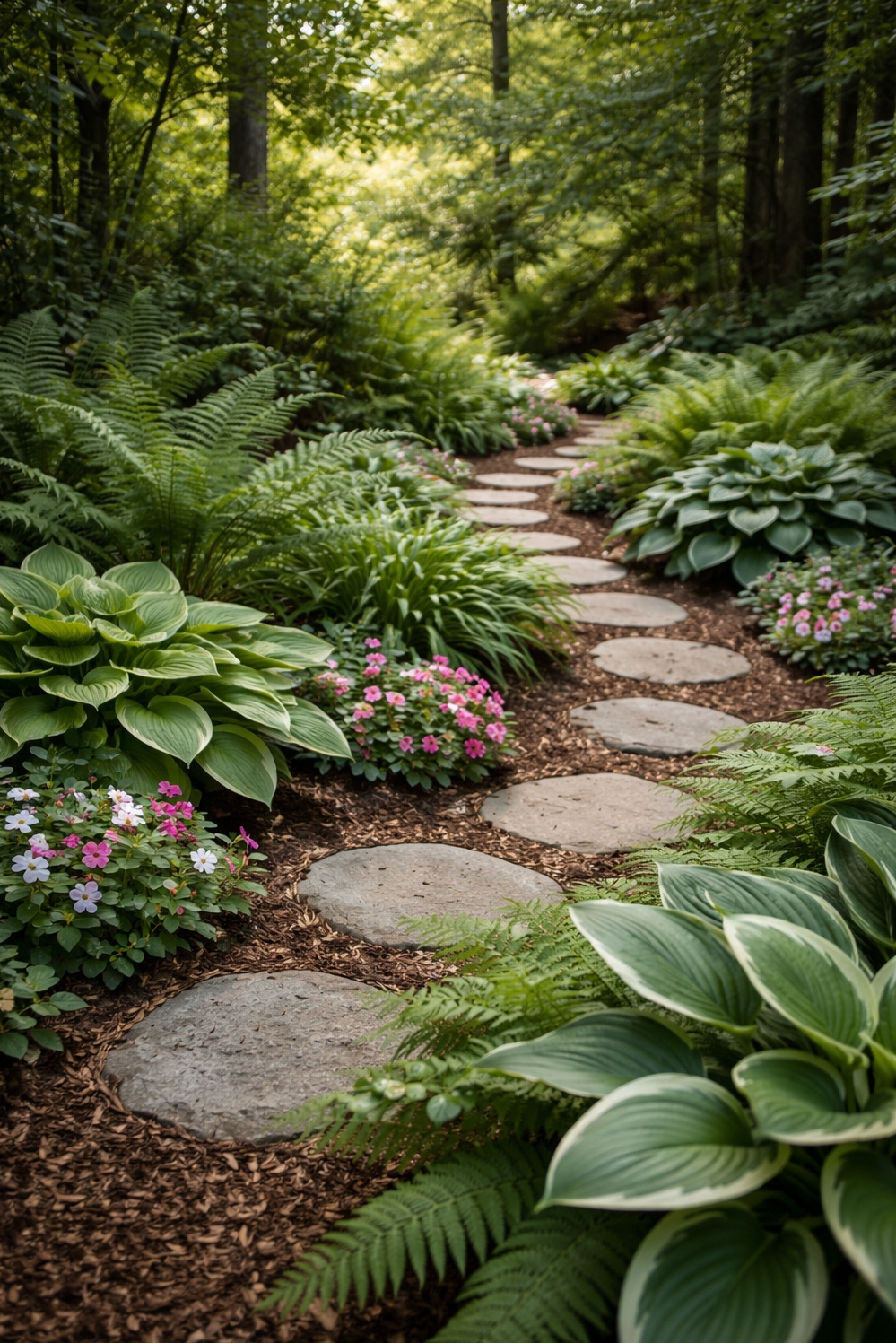 home garden landscaping ideas - Cool Green Haven: Garden Design - These ferns create a cool, green haven. The...