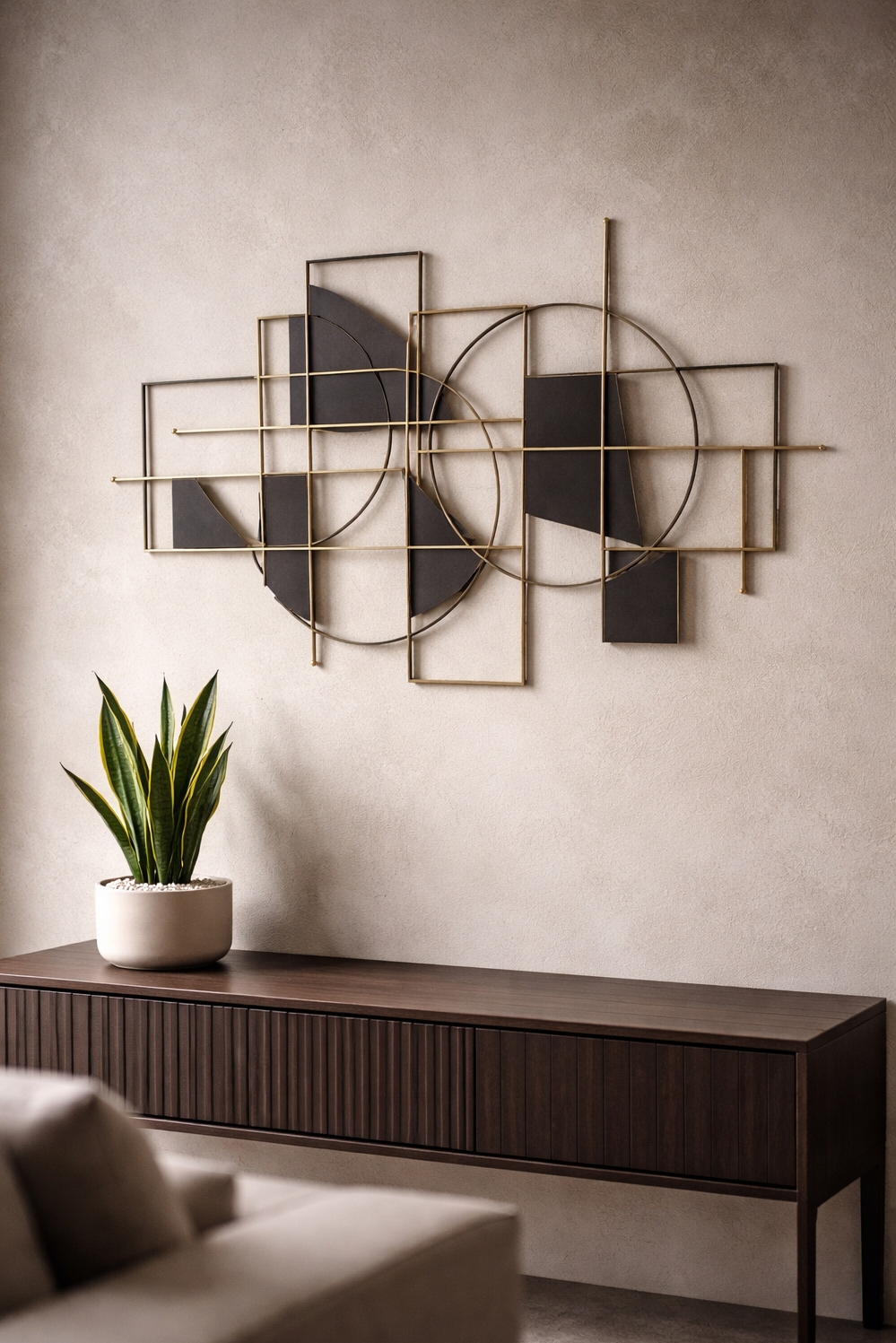 living room modern decor aesthetic - Textured Wall Steals the Show - The textured wall steals the show. I love...