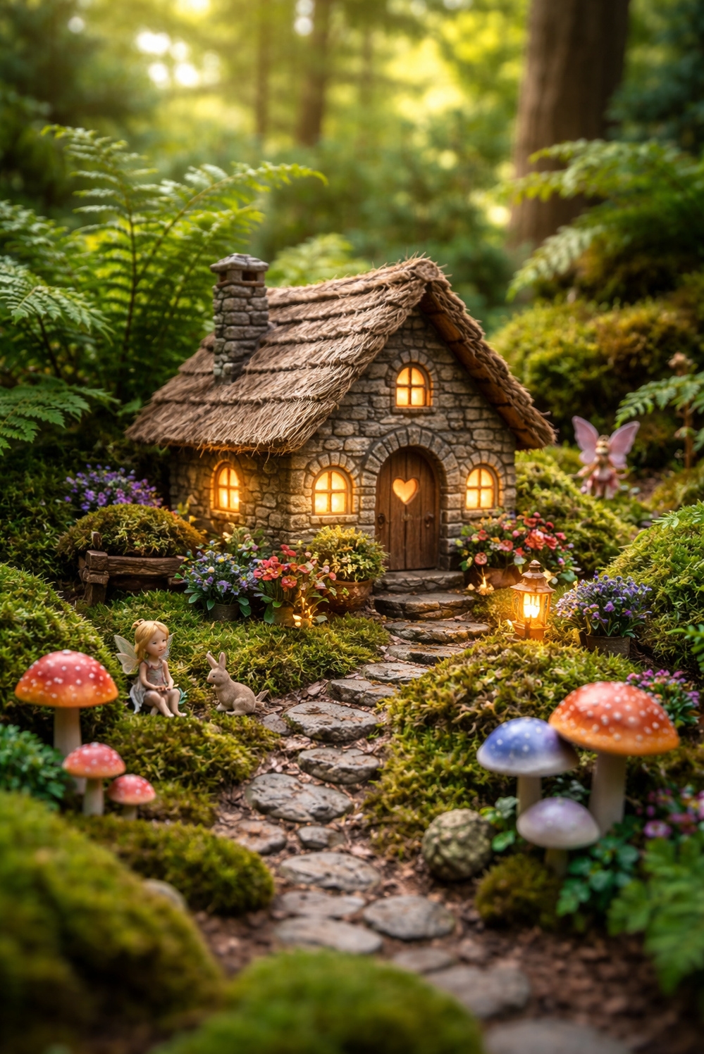 home garden landscaping ideas - Miniature Cottage Design Steals the Show - The miniature stone cottage steals the show in...